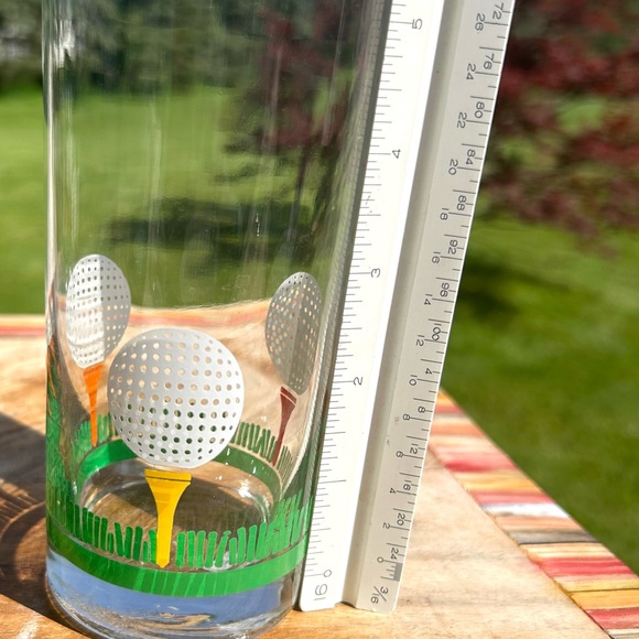 Vintage 19th Hole Golfing Green Tee highball Beverage Cocktail Beer Glasses - Picture 2 of 9